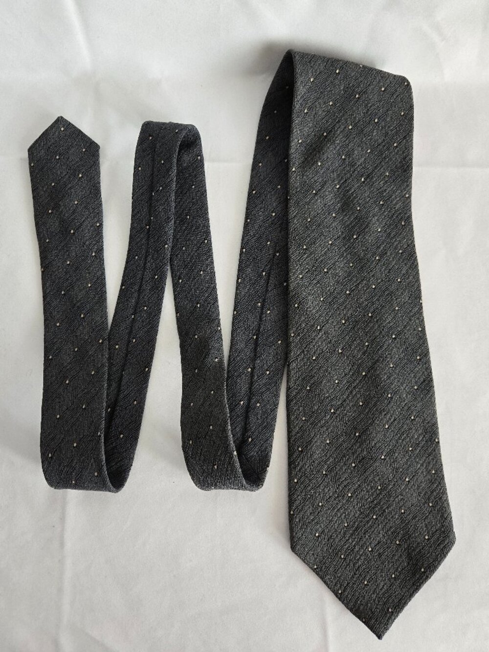 Hugo Boss Silk Necktie | Grey Tone-on-Tone